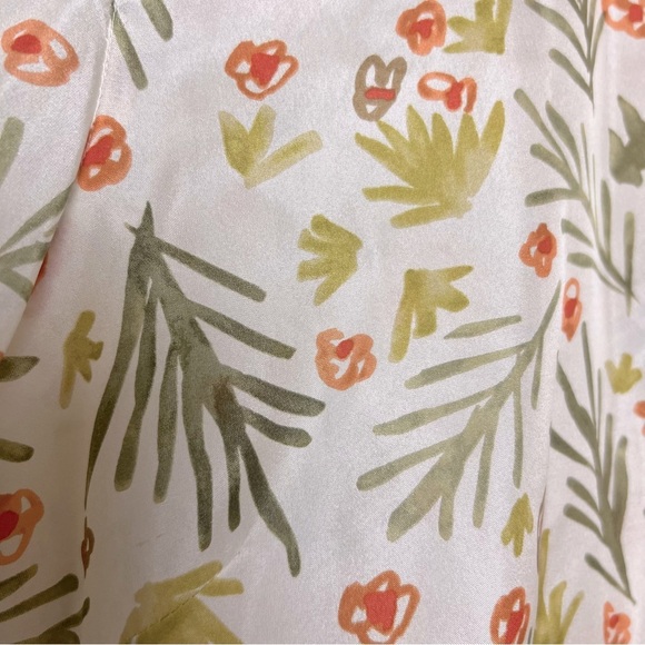 Sigrid Olsen Collection Novelty Floral Print Silk Button Up Shirt NEW - Picture 7 of 15